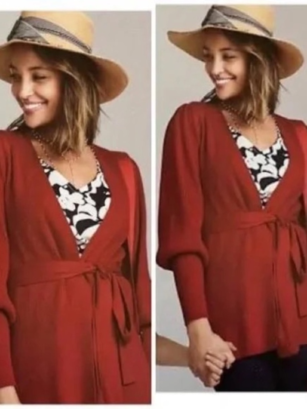 Cabi Cabaret Cardigan Red Tie Wrap Sweater Style 5634